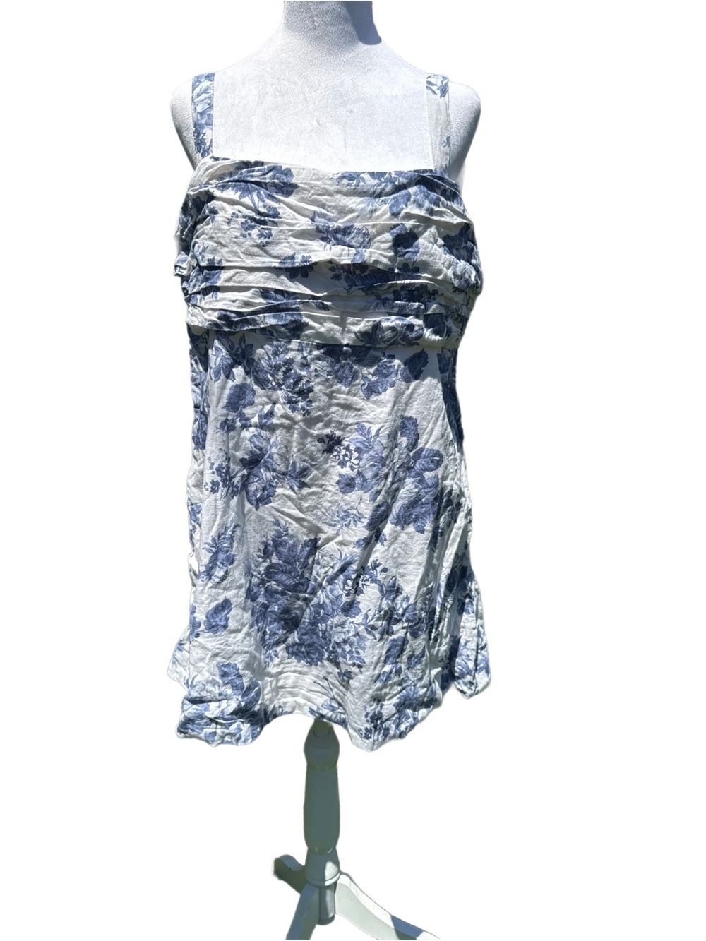 Abercrombie & Fitch Blue and White Mini Dress XL